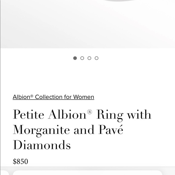 💯 Auth David Yurman Petite Albion Ring with Morganite and Pavé Diamonds - Picture 5 of 5